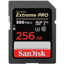 SanDisk SD Memory Card 256GB C10 UHS-II U3 V90 R300/W260MB/s Extreme Pro