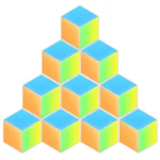 Set of wall lights Govee H6066 Glide Hexa Pro LED Light Panels 10pcs RGB White