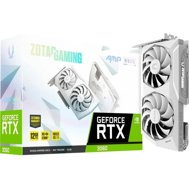 ZOTAC GeForce RTX 3060 12GB GDDR6X AMP Graphics Card White
